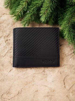 Zippo Ανδρικο Πορτοφόλι Μαύρο με Θήκη για Κέρματα.