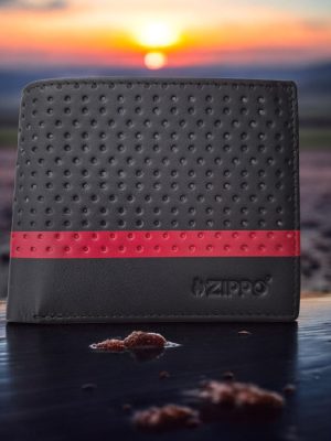 Zippo Ανδρικο Πορτοφόλι Navy Blue με Θήκη Κερμάτων.