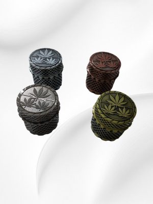 Grinder Atomic XLong- Μεταλλικος 4 Μερων με Leaf Design.