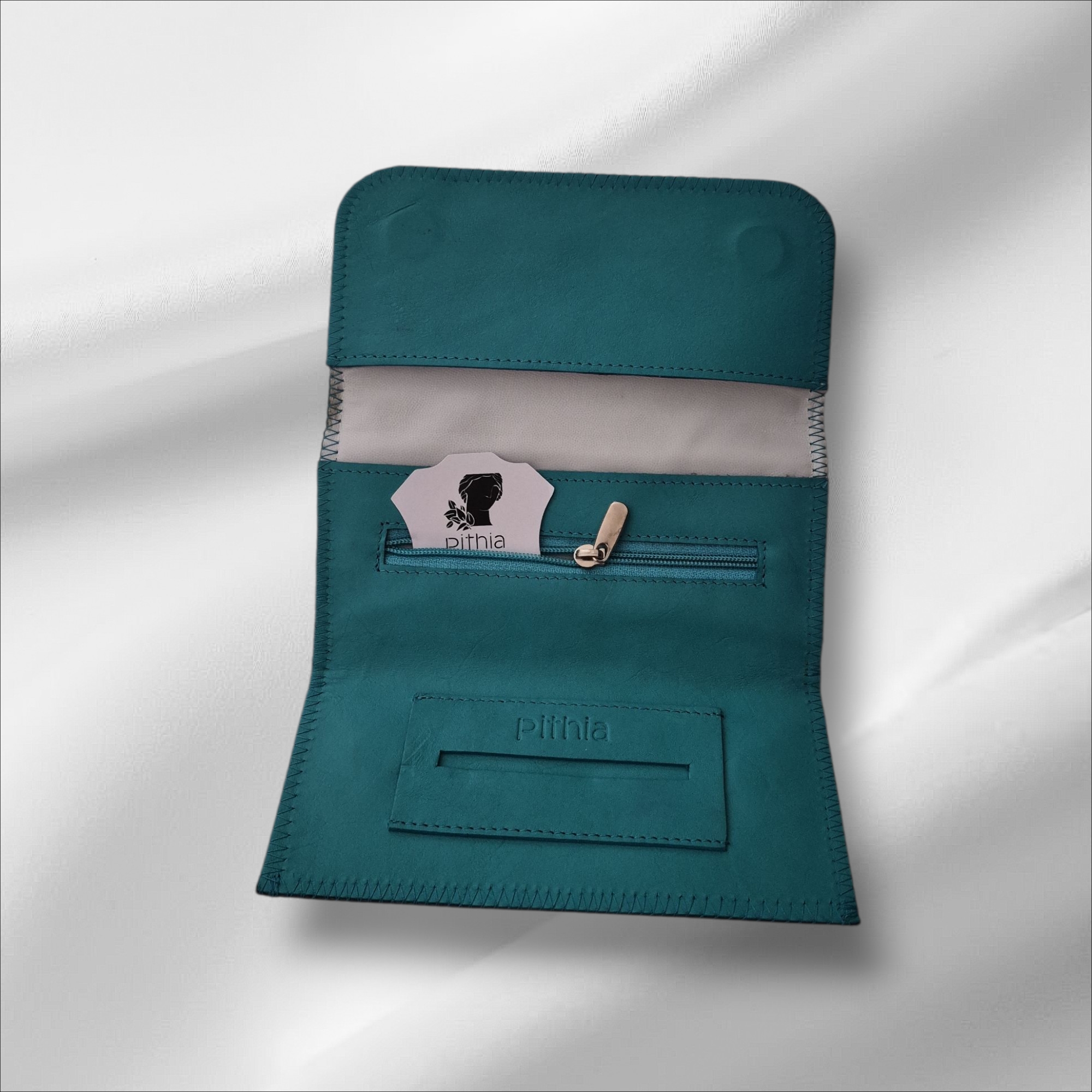 Καπνοθηκη Pithia Leather Turquoise AI-192 - Image 2