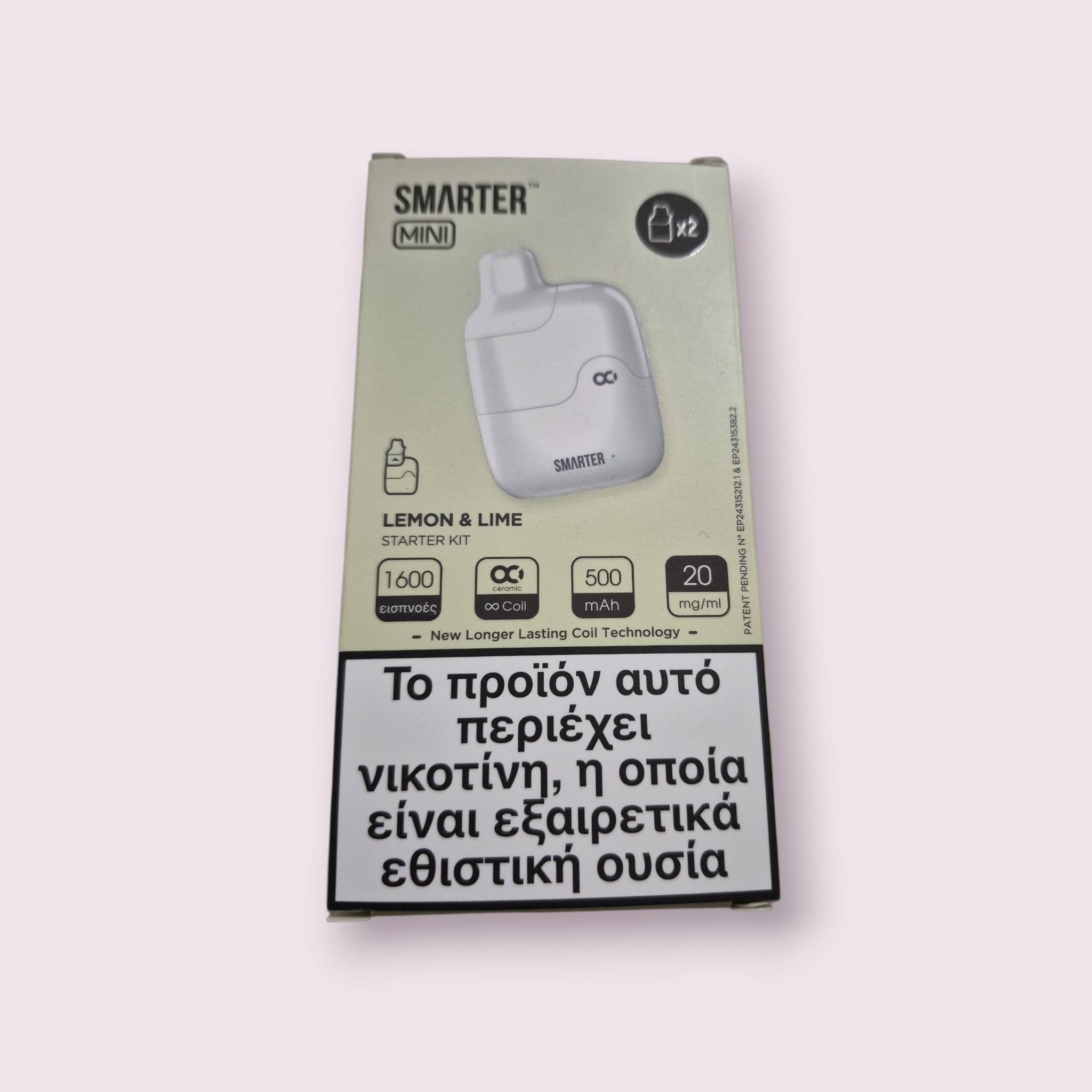 SMARTER Mini Kit Lemon & Lime 1600 Puffs (2 Pods)