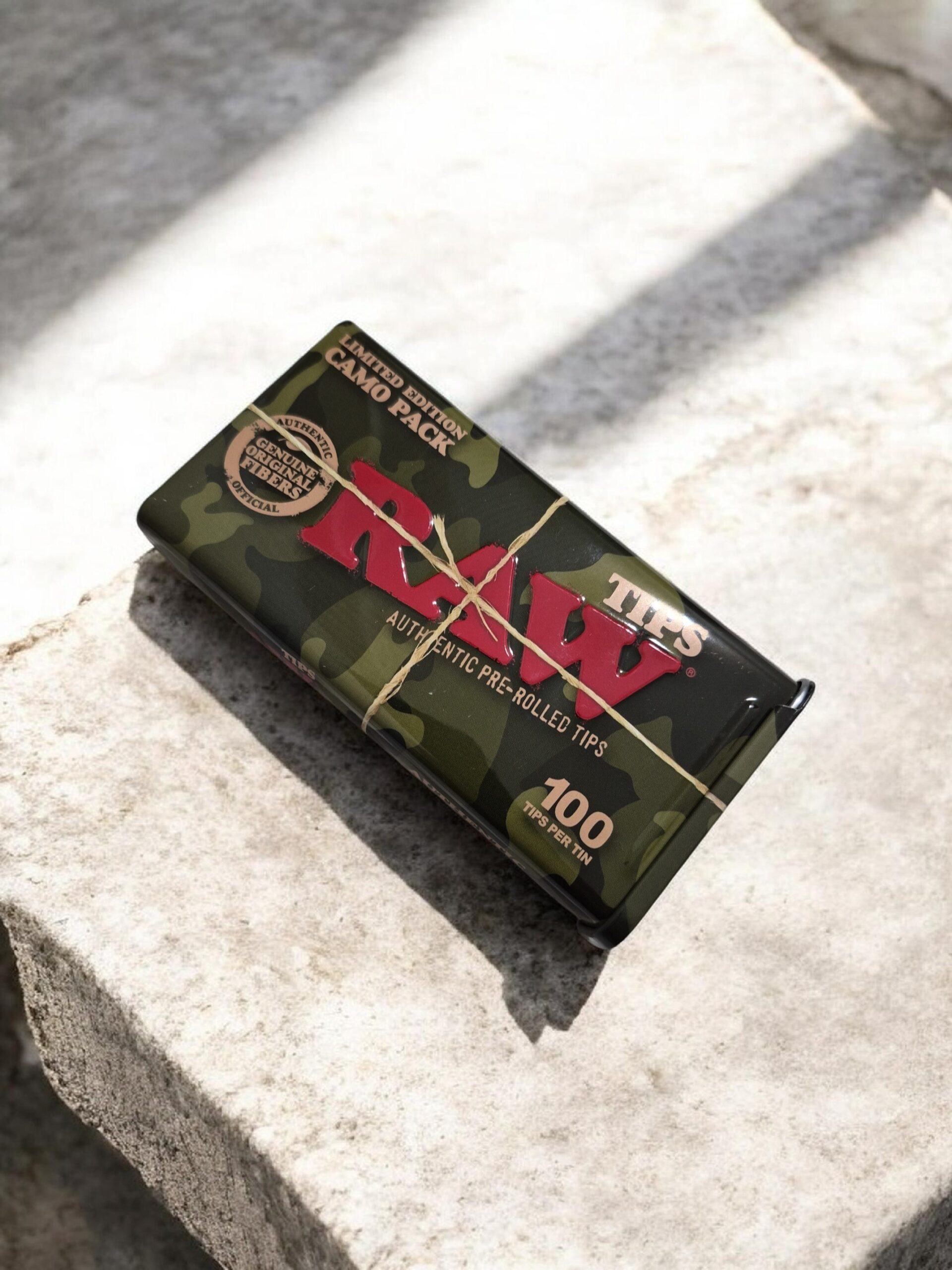 RAW Limited Edition - Προ τυλιγμένες Τζιβανες Camo Μεταλλικο Κουτι 100 Tips