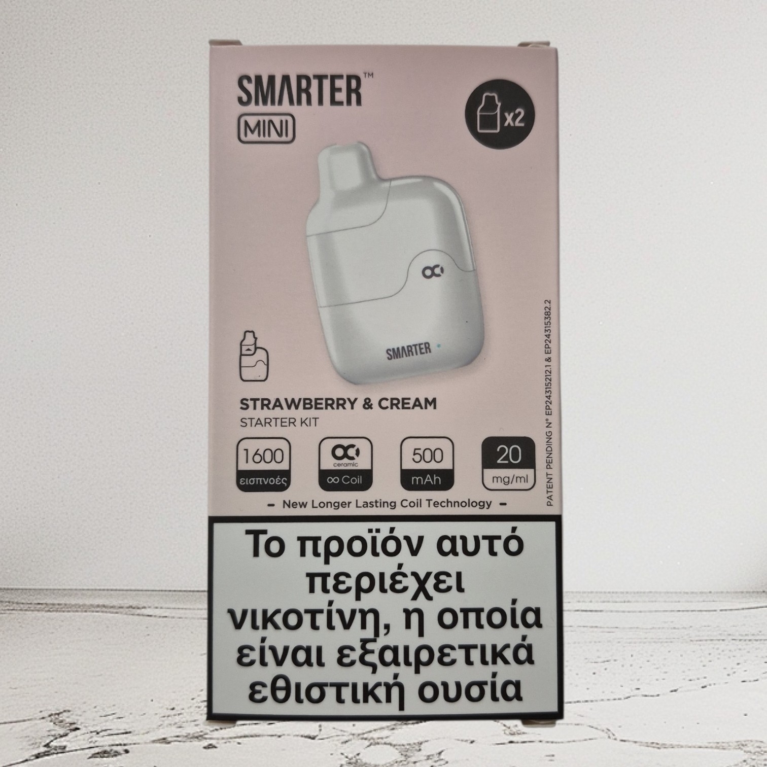 SMARTER Mini Kit Strawberry & Cream 1600 Puffs (2 Pods)